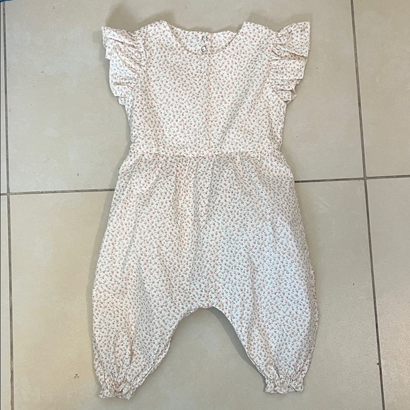 Floral Ruffle Baby Romper